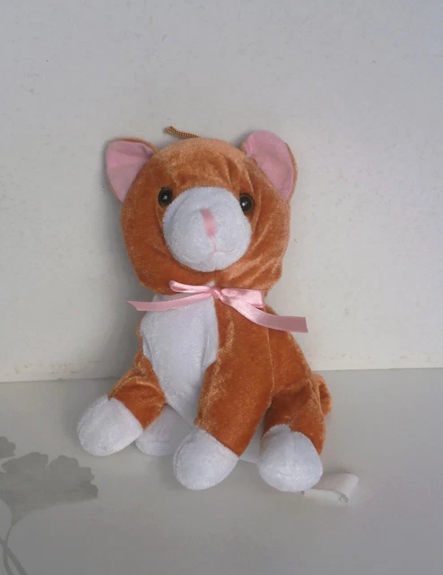 peluche chat orange